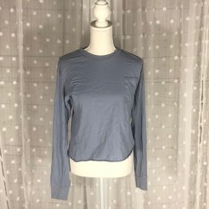 Brandy Melville Blue Crop Top Sweatshirt
